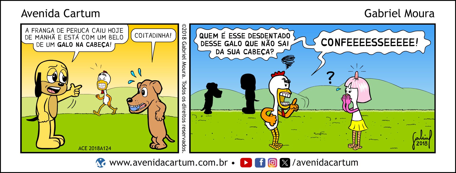 O Galo da Franga de Peruca: Histórias em Quadrinhos Infantis - Avenida Cartum