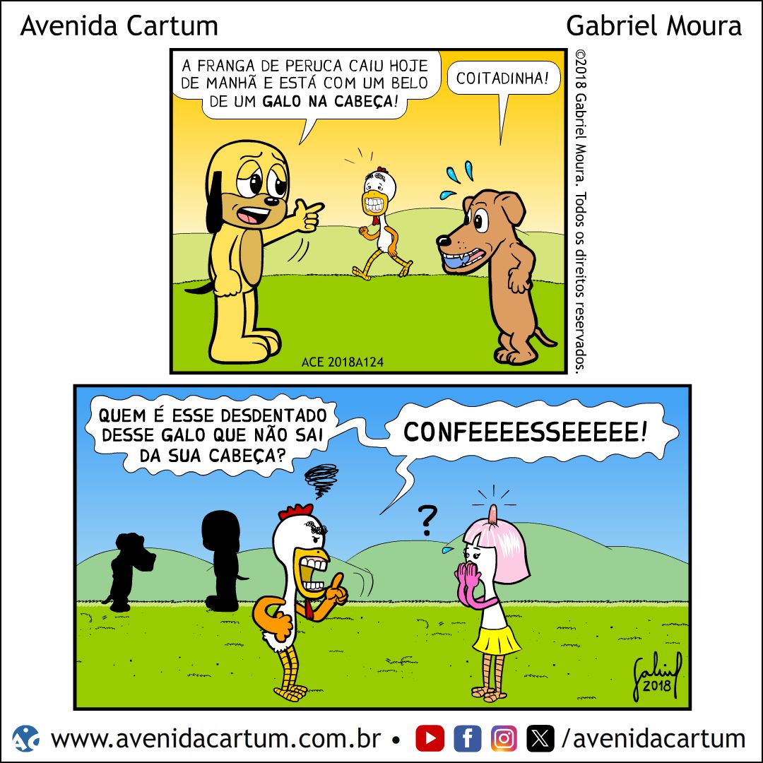 O Galo da Franga de Peruca: Histórias em Quadrinhos Infantis - Avenida Cartum