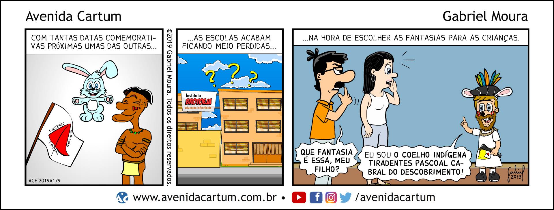 Tiradentes, Dia do Índio e Páscoa: Histórias em Quadrinhos Infantis - Avenida Cartum