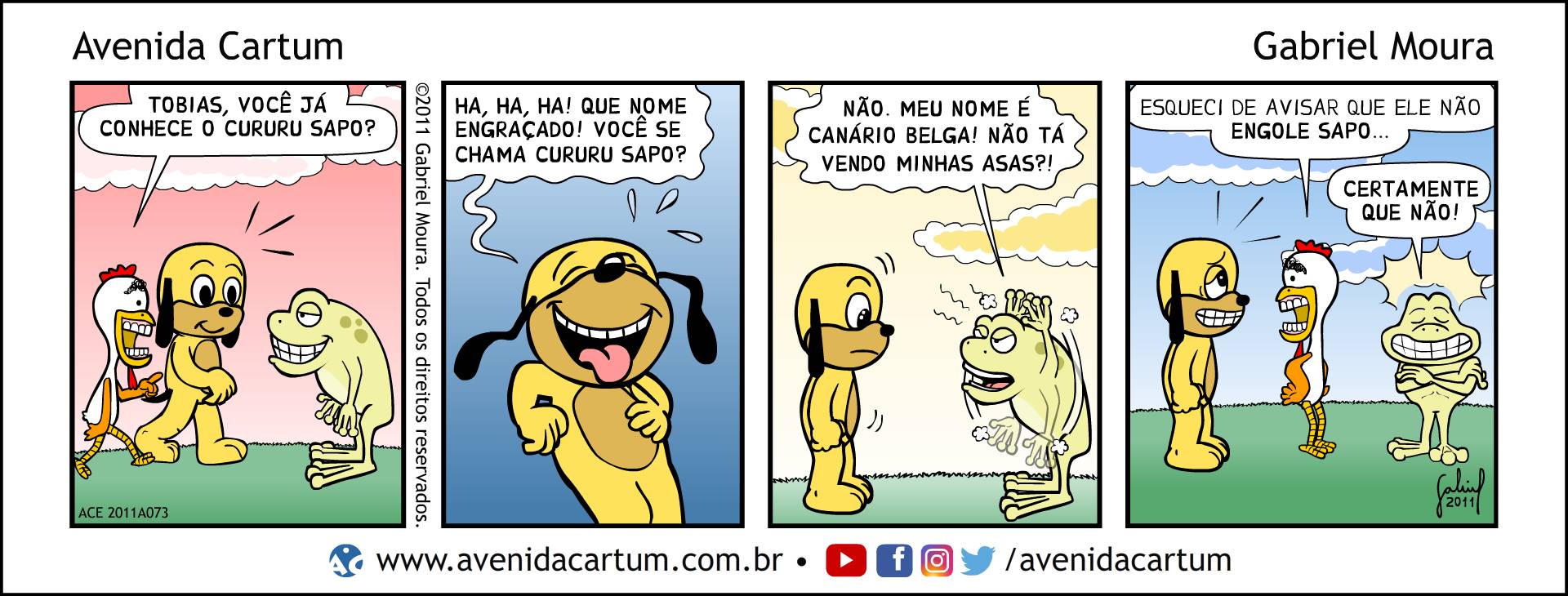 Tobias Conhece Cururu Sapo: Histórias em Quadrinhos Infantis - Avenida Cartum