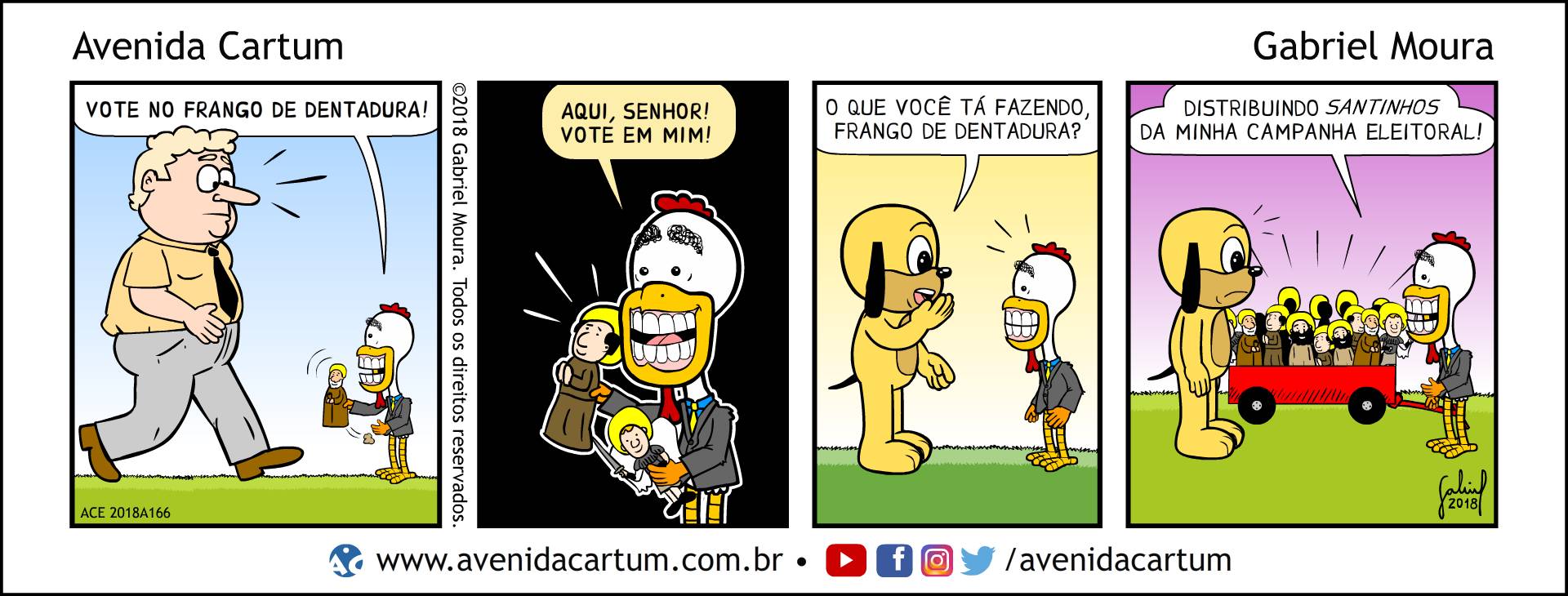 Vote no Frango de Dentadura: Histórias em Quadrinhos Infantis - Avenida Cartum